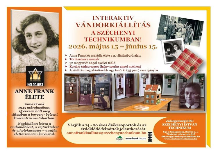 Interaktív vándor kiállítás a Széchenyi Technikumban!