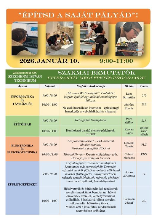 "Építsd a saját pályád"!