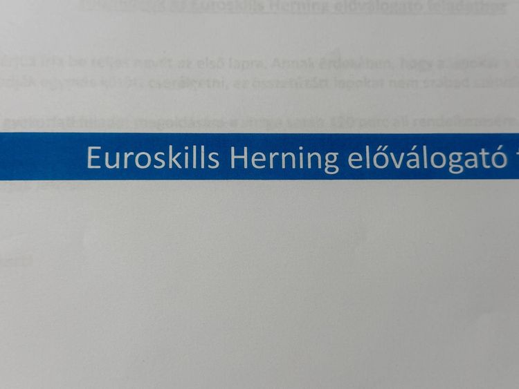 EuroSkills Herning 2025 - villanyszerelő nemzeti válogató dunántúli régió versenye