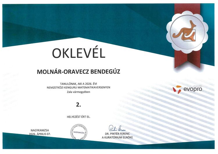 Nemzetközi Kenguru Matematikaverseny 9. évfolyamon