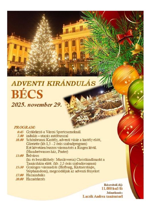 Adventi kirándulás, Bécs