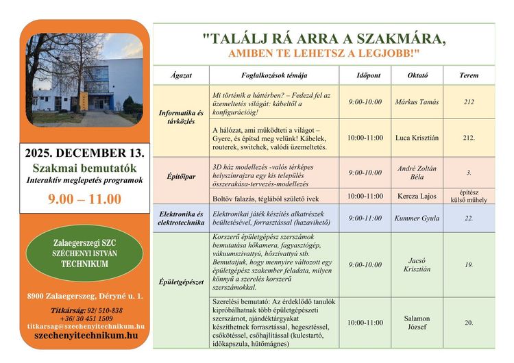 "Találj rá arra a szakmára, amiben te lehetsz a legjobb!"