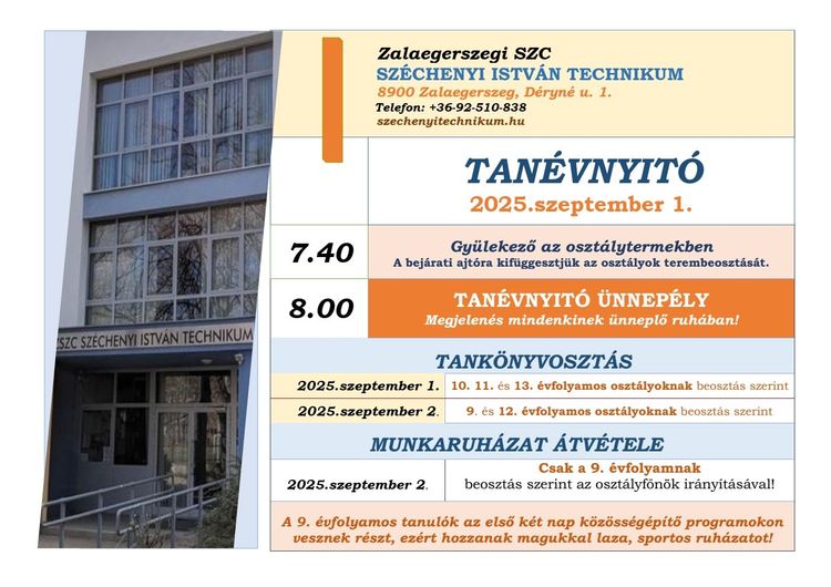 Tanévnyitó 2025