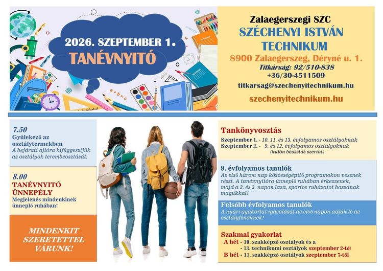 Tanévnyitó 2026