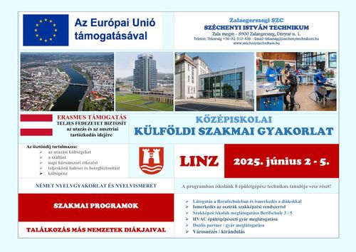 Erasmus - Középiskolai külföldi szakmai gyakorlat, Linz