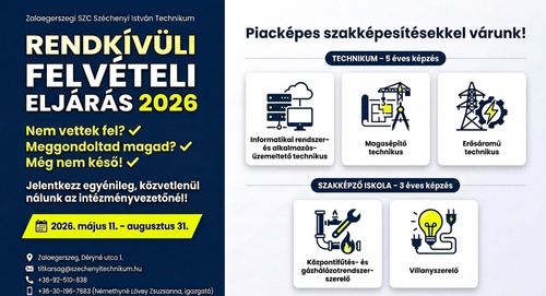 Rendkívüli felvételi eljárás 2026
