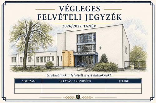 Végleges felvételi jegyzék 2026-27